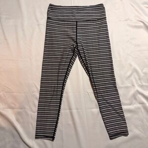 Zyia Active Womens Herringbone Stripe High Waisted Leggings Size 8-10